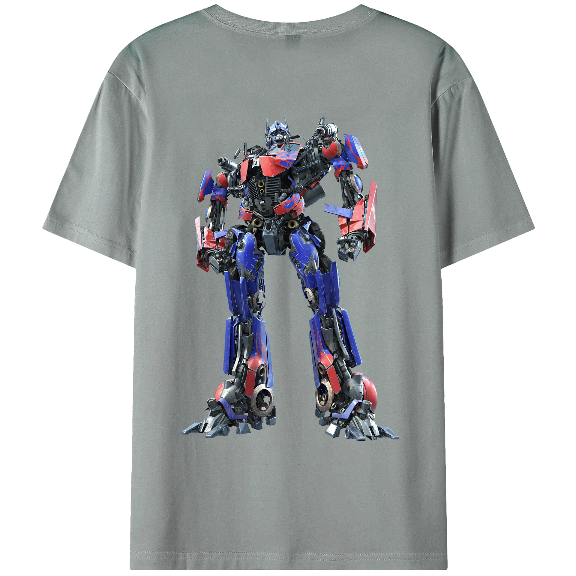 （画像用） Transformers トランスフォーマー 綿100％ メンズ半袖Tシャツ（バックプリント） 通気性